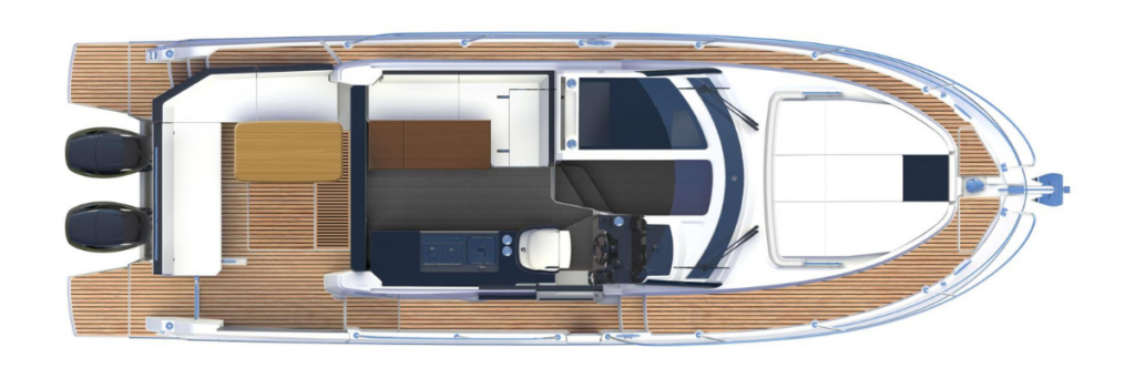 The Beneteau Antares 11 Coupe - Layout from Above