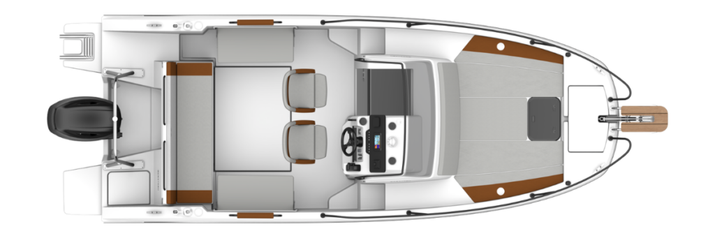 Example of layout of the Beneteau Flyer 7 Sundeck