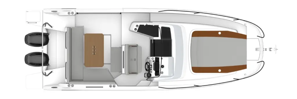 Flyer 9 Sundeck layout visual from above