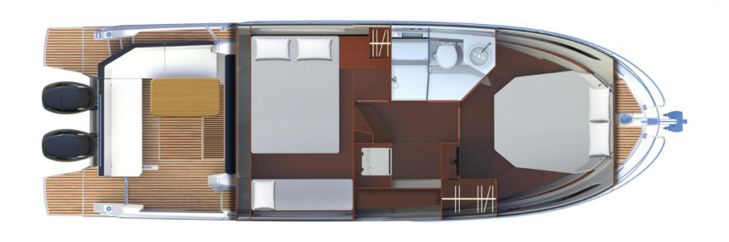 The Beneteau Antares 11 Coupe - Layout from Above