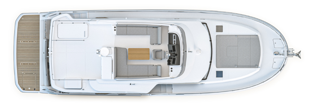 Swift Trawler 48 Layout from above - flybridge