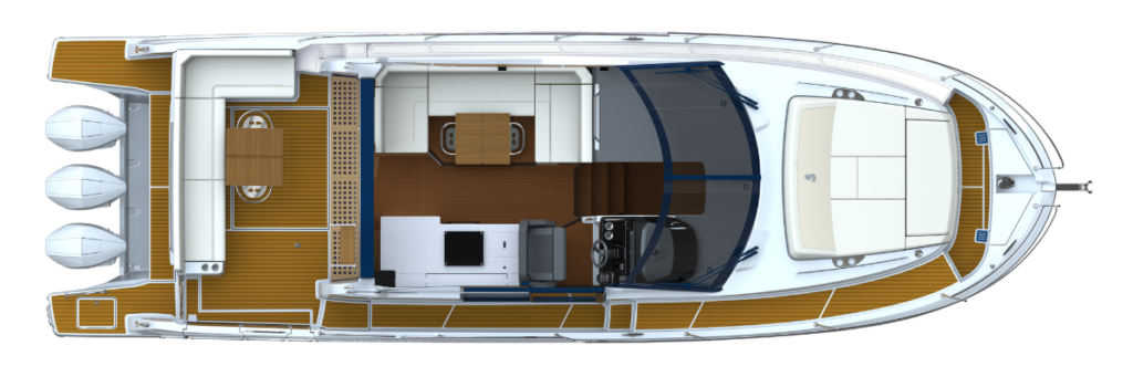 Beneteau Antares 12 Coupe Layout from Above