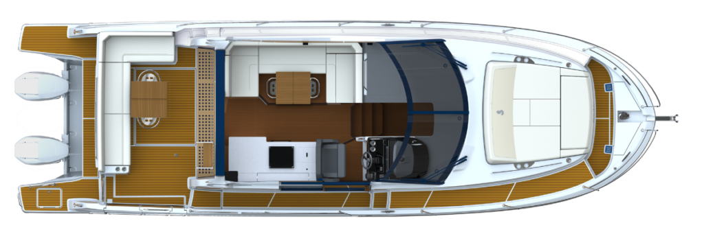 Beneteau Antares 12 Fly - Layout from Above