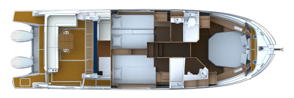 Beneteau Antares 12 Coupe Layout from Above