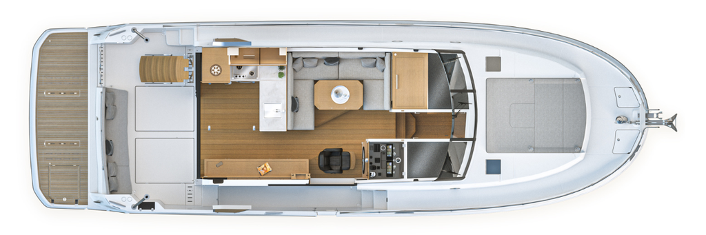 Swift Trawler 48 interior Layout from above