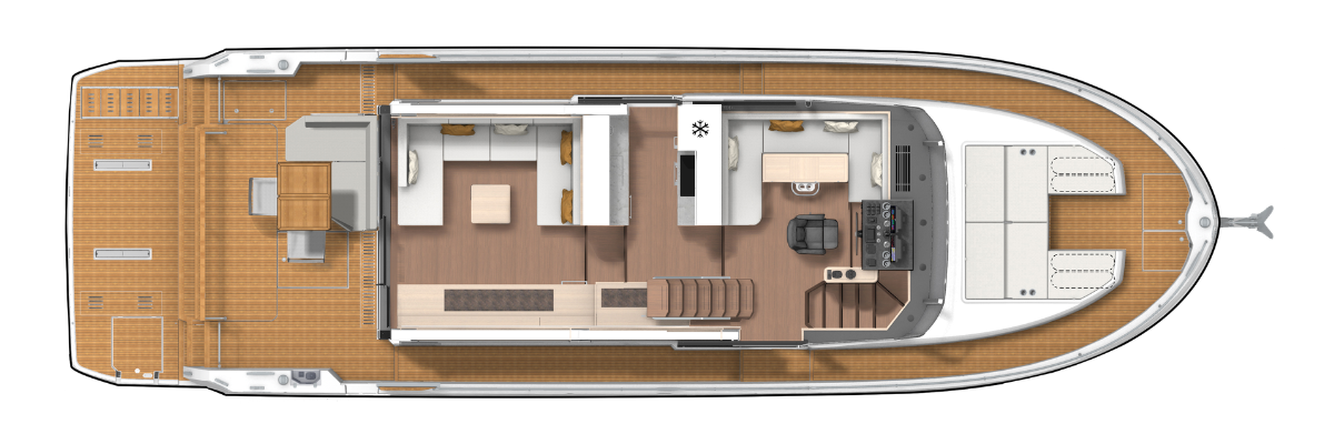 Swift Trawler 54 Layout - Saloon