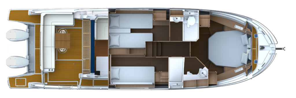 Beneteau Antares 12 Fly - Layout from Above