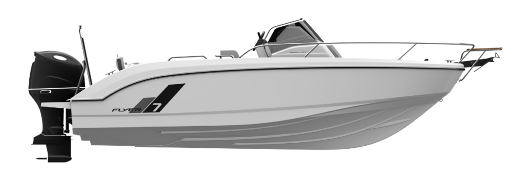 Example of side of the Beneteau Flyer 7 Sundeck
