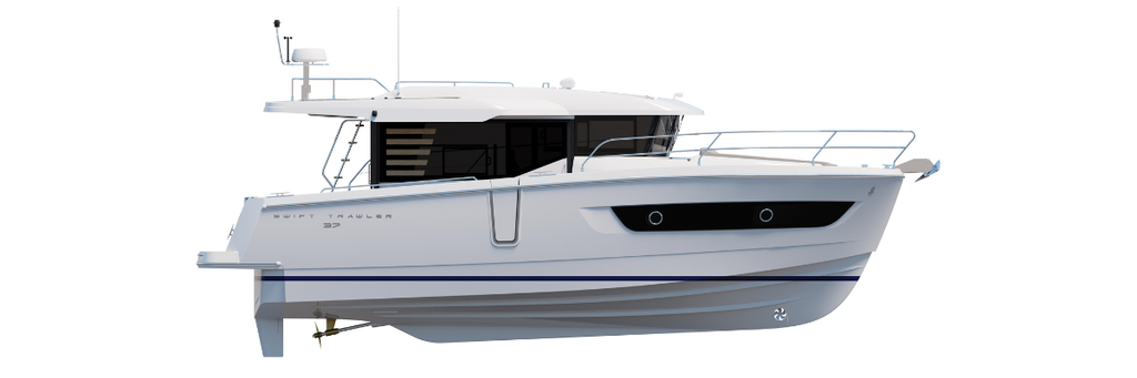 Swift Trawler 37 Sedan Side Profile