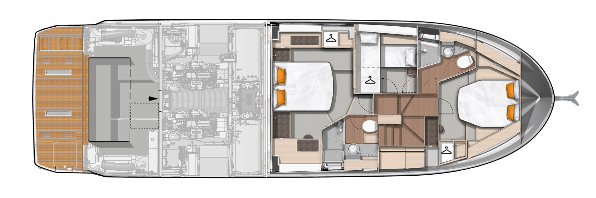 Swift Trawler 54 Layout - Berths
