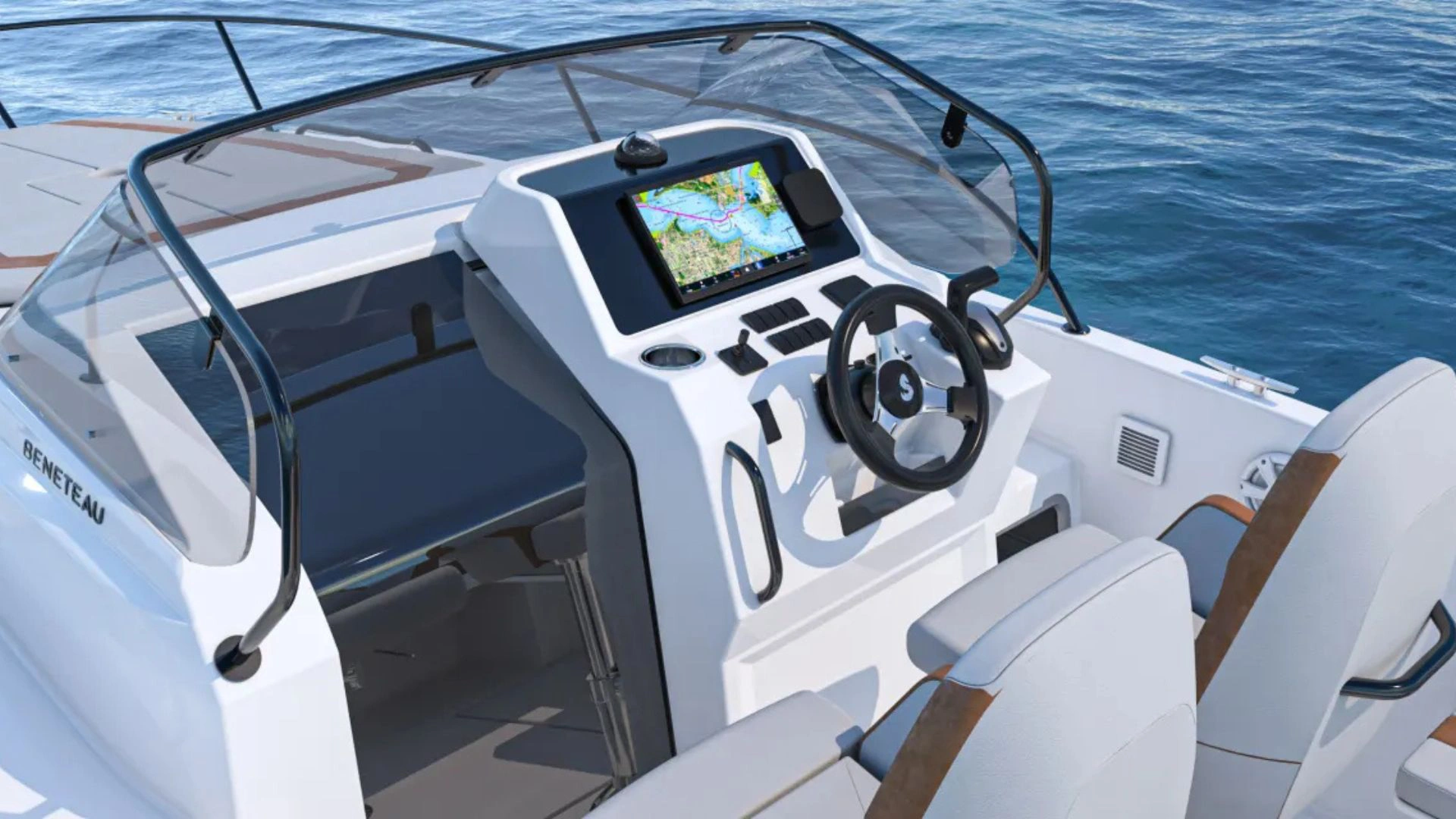 Flyer 8 Sundeck - Helm view
