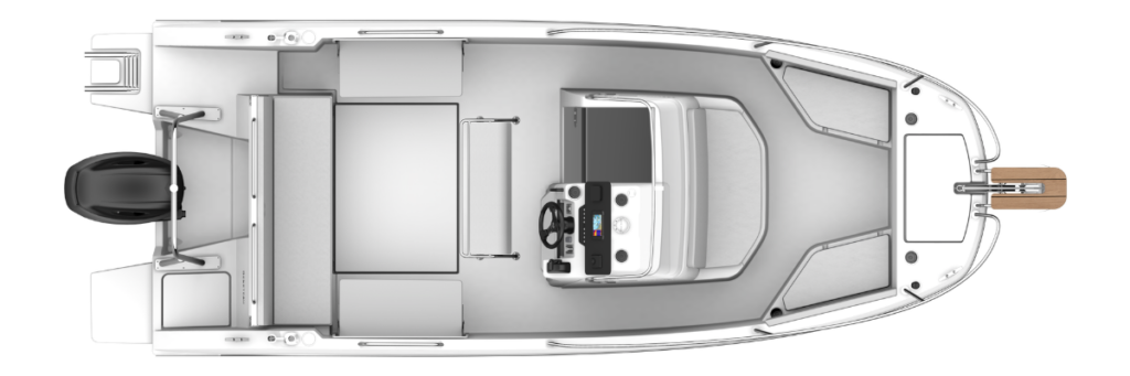 Beneteau Flyer 7 Spacedeck - Layout from above