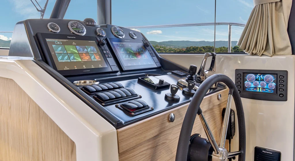 Swift Trawler 48 helm controls